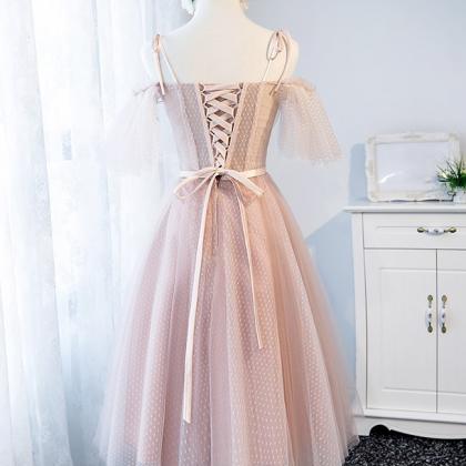 Pink Tulle Short Prom Dress Homecoming Dress