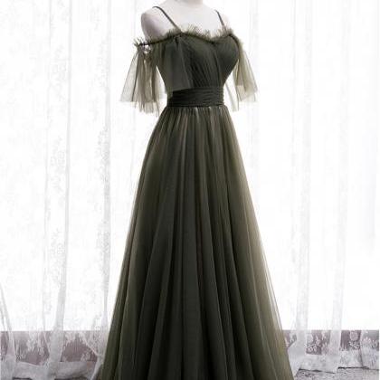 Simple Tulle Long Prom Dress Bridesmaid Dress