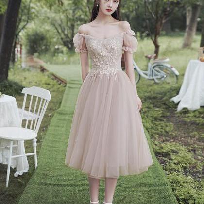 Cute Lace Short Prom Dress Bridesmaid Dress