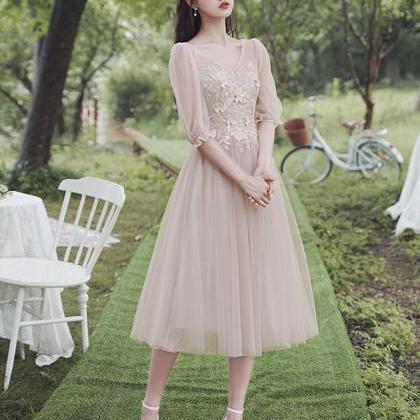 Cute Lace Short Prom Dress Bridesmaid Dress