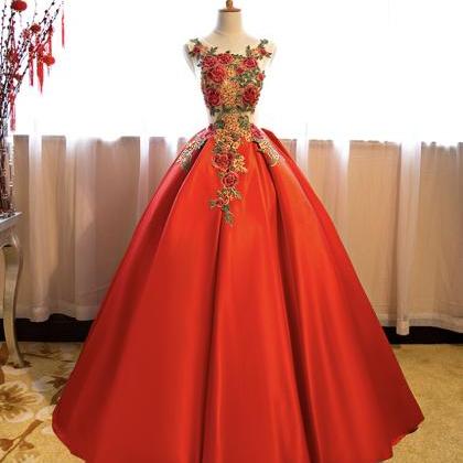 Amazing Satin Lace Long Ball Gown Dress Formal..