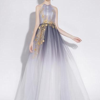 Stylish Tulle Lace Long Prom Dress Evening Dress