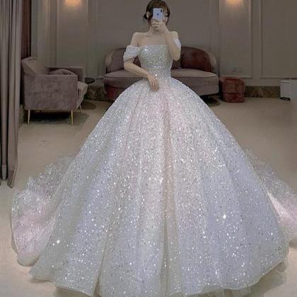 Amazing Tulle Sequins Ball Gown Dress Formal Dress