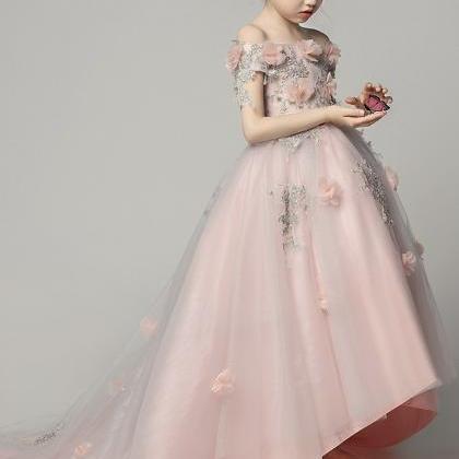 Pink Lace Flower Girl Dress Party Girl Dress