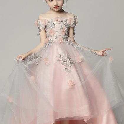 Pink Lace Flower Girl Dress Party Girl Dress