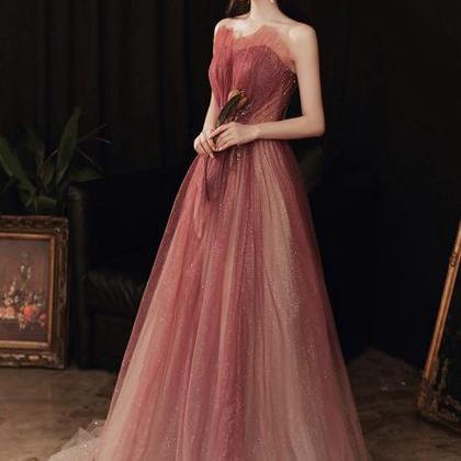 Shiny Tulle Sequins Long Prom Dress A Line Evening..