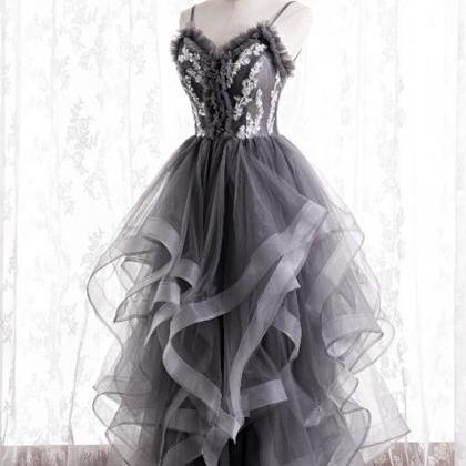 Green tulle lace long ball gown dress formal dress s107