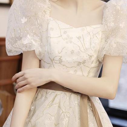 Sweet A Line Sequins Short Prom Dress