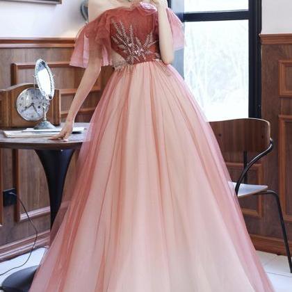 Stylish Tulle Long A Line Prom Dress Evening Dress