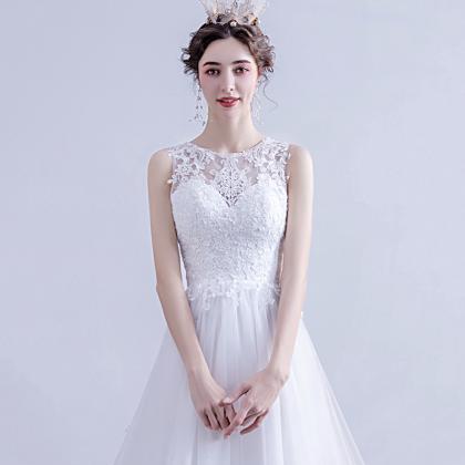 White Lace Long A Line Prom Dress White Evening..