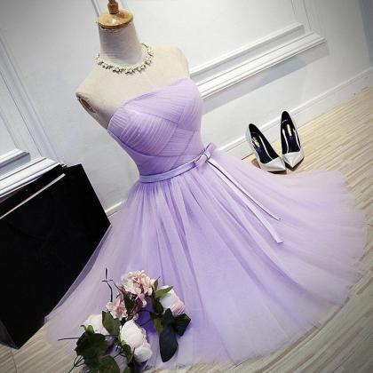 Lovely A Line Strapless Party Dress Homecoming..