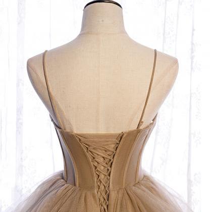 Cute Tulle Long A Line Prom Dress A Line Evening..