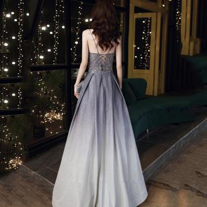Elegant V Neck Lace Long Ball Gown Dress A Line..