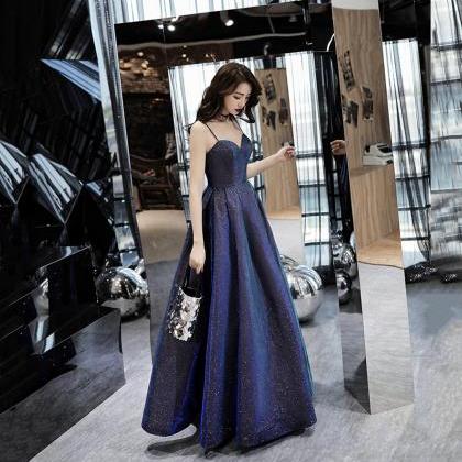 Stylish Satin Long Prom Dress A Line Evening Gown