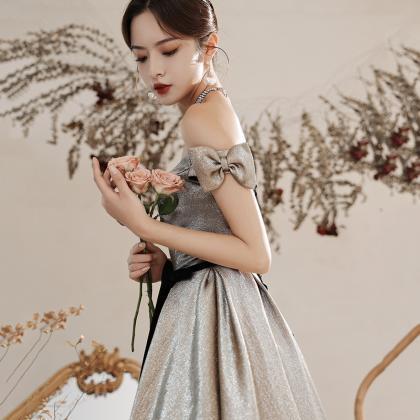 Simple Satin Long Prom Dress A Lin Eevening Gown