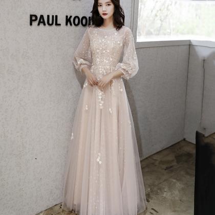 Cute tulle lace long prom dress, evening dress  cg8647