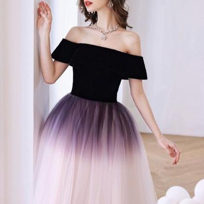 Cute Ombre Tulle Short Prom Dress Pageant Dress