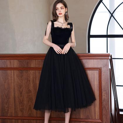 Black Tulle Short Prom Dress Homecoming Dress