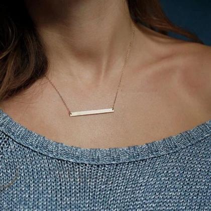 “—” Necklace, Chic And Simple, Necklace
