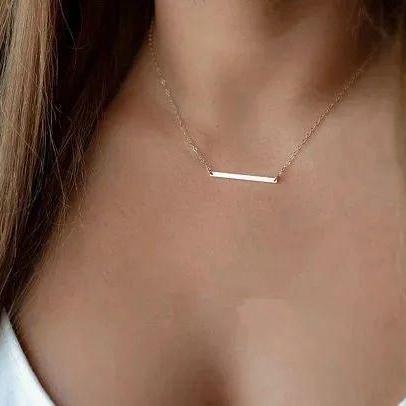 “—” Necklace, Chic And Simple, Necklace