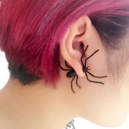 Scary halloween spider earrings