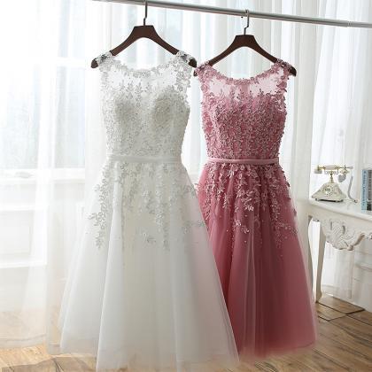 Charming Lace Short Prom Dress,homecoming Dresses