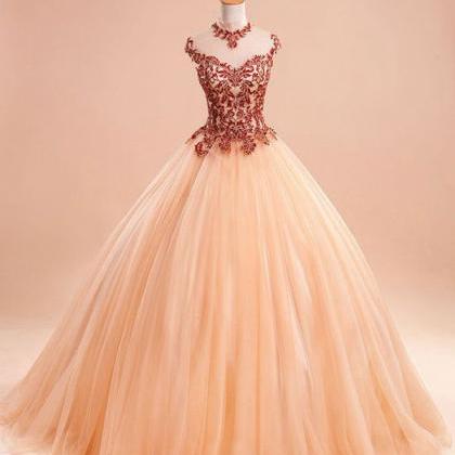 Amazing Tulle Long Prom Dress,evening Dress, Sweet..