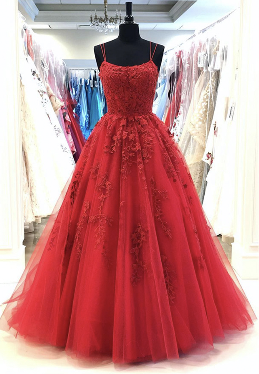 Custom Made Tulle Lace Long Prom Dress Evening Dress