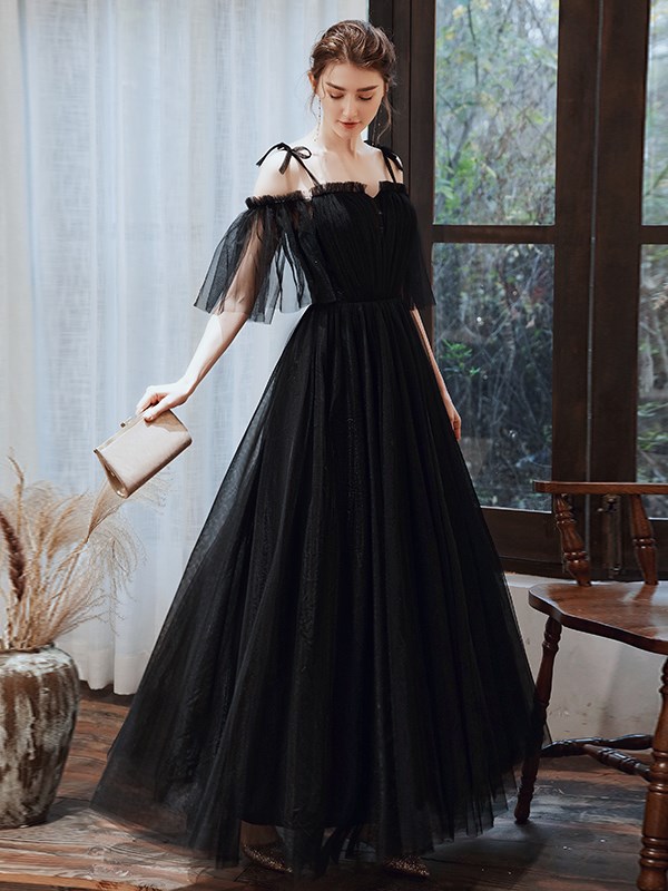 Simple Tulle Long Prom Dress Party Dress
