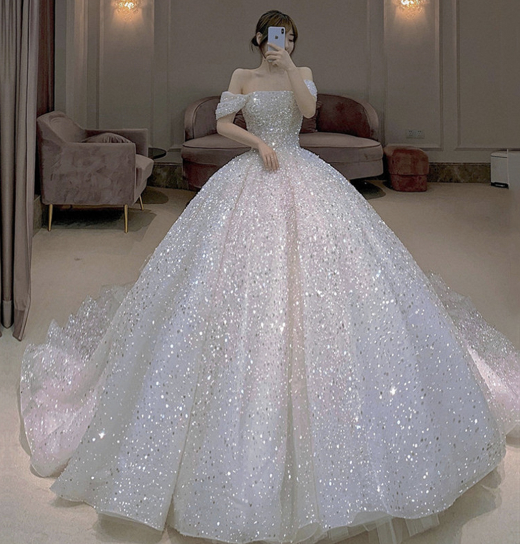 Amazing Tulle Sequins Ball Gown Dress Formal Dress