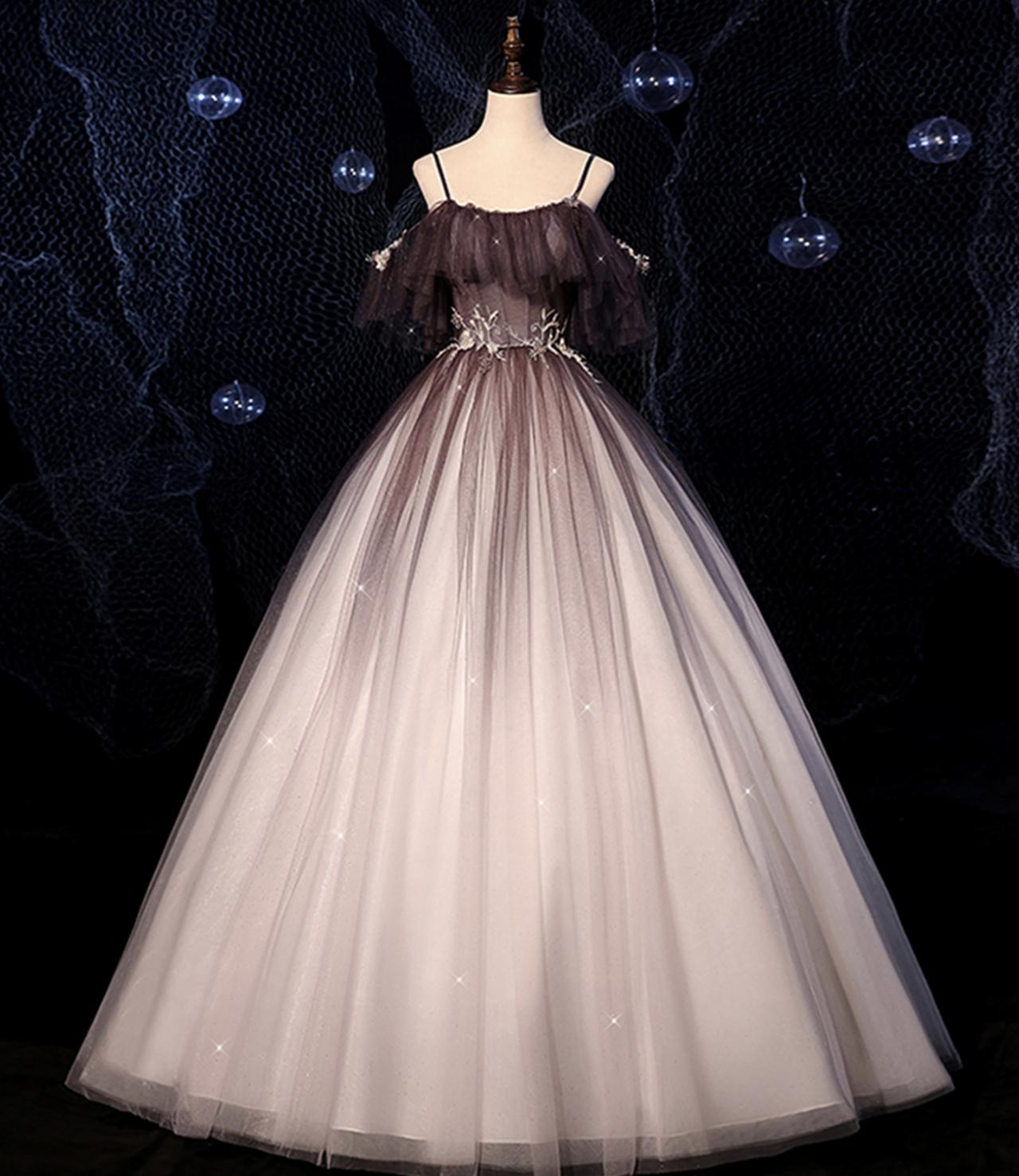 A Line Tulle Long A Line Prom Dress Formal Gown on Luulla