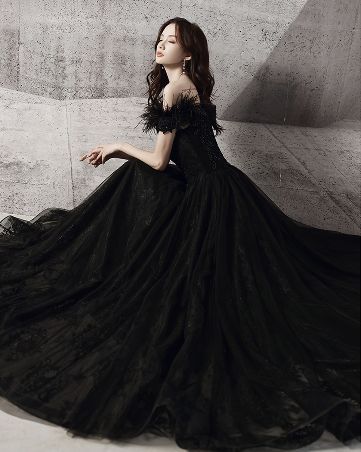 open lace back dress princess black girl long prom dress mermaid dress 6104 – shinydress main image 0