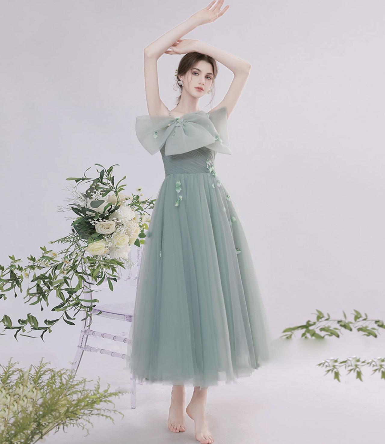 Cute Tulle Short Prom Dress Green Evening Dress on Luulla