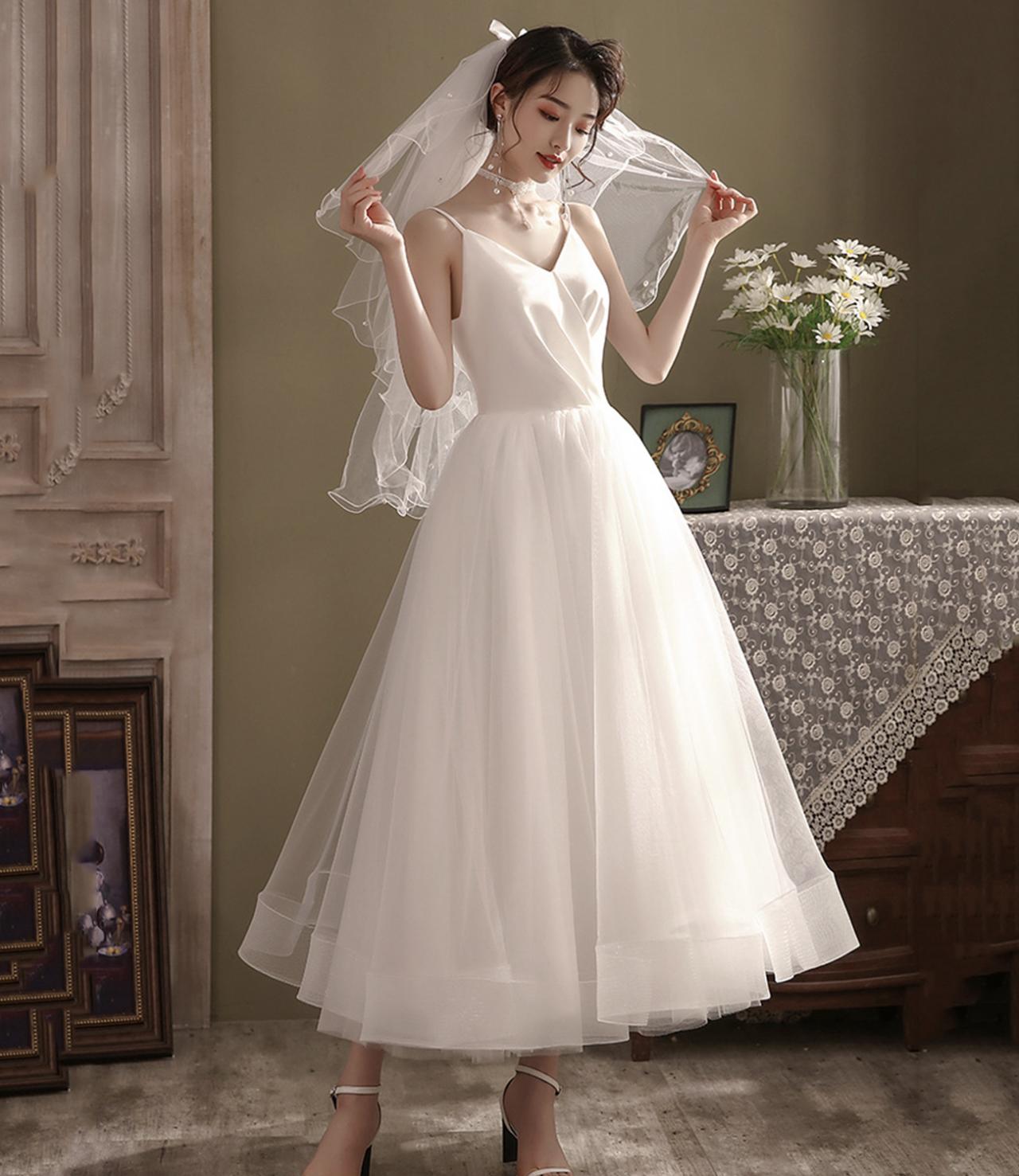 White Tulle Short Prom Dress White Homecoming Dress
