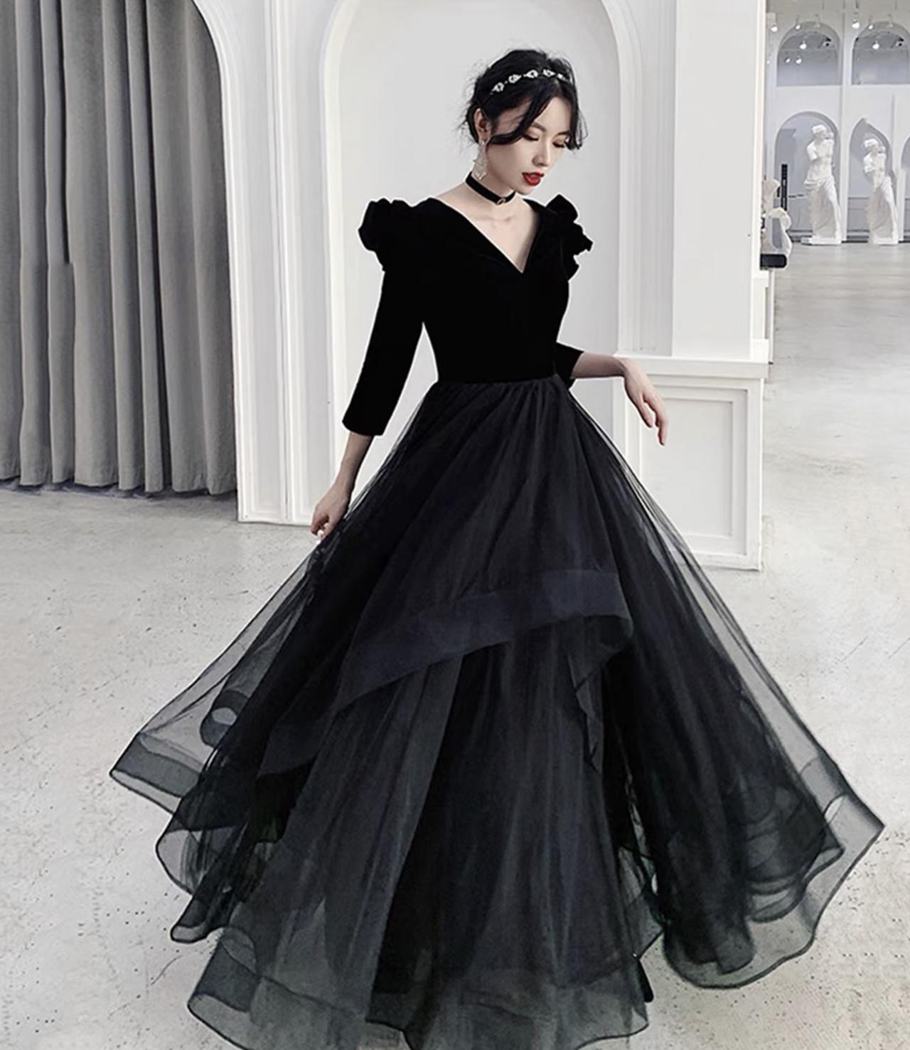 chinese dress ladies Elegant Off the Shoulder Blue Long Sleeves Beaded Side Slit Prom  Dresses,MP453 main image 0