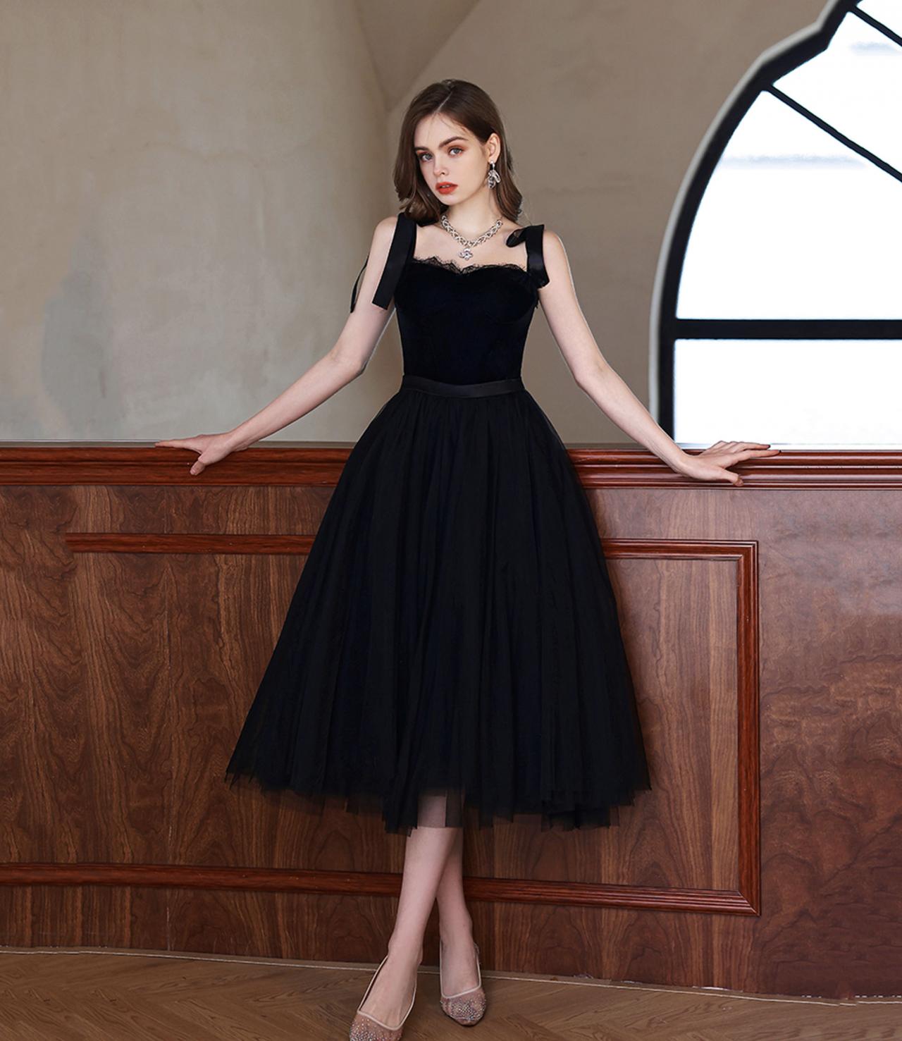 Black Tulle Short Prom Dress Homecoming Dress