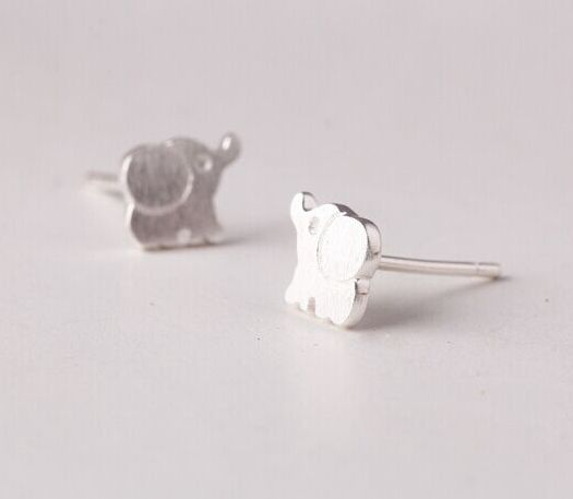 Small Animal Stud Earrings, Baby Elephant Earrings, Lovely Earrings