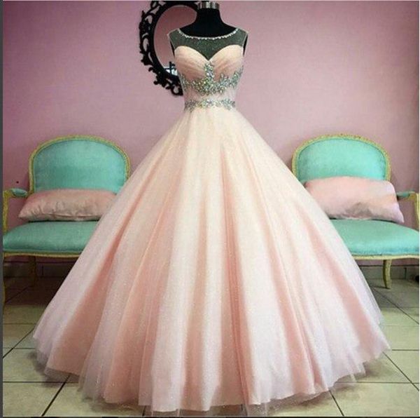 Pink A-line Beading Long Prom Dress,evening Dress,formal Dress