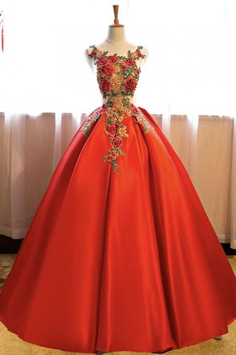 Amazing Satin Lace Long Ball Gown Dress Formal Dress