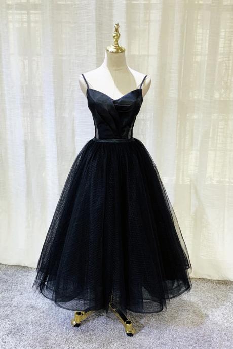 Black Tulle Short A Line Dress Fashion Dress