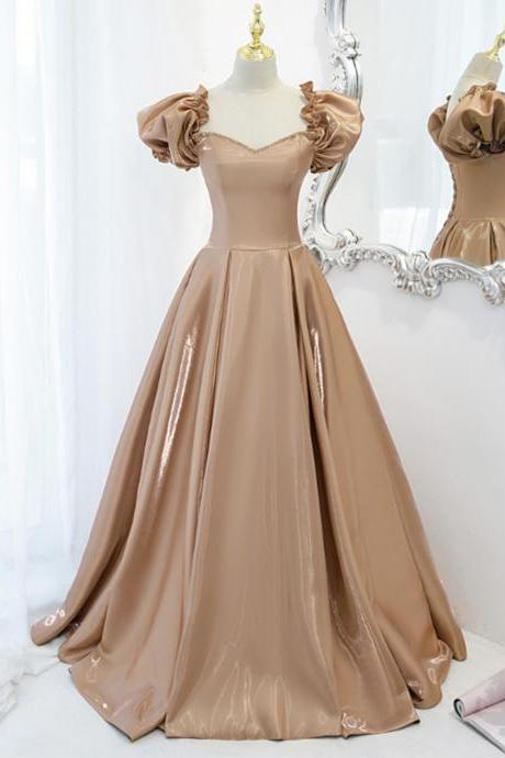 Cute Satin Long A Line Prom Dress Evening Dress