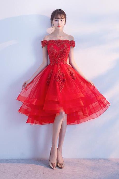 Cute Lace Short Prom Dress Homecoming Dress