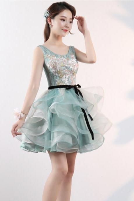 Cute Lace Short Prom Dress Cocktail Dress