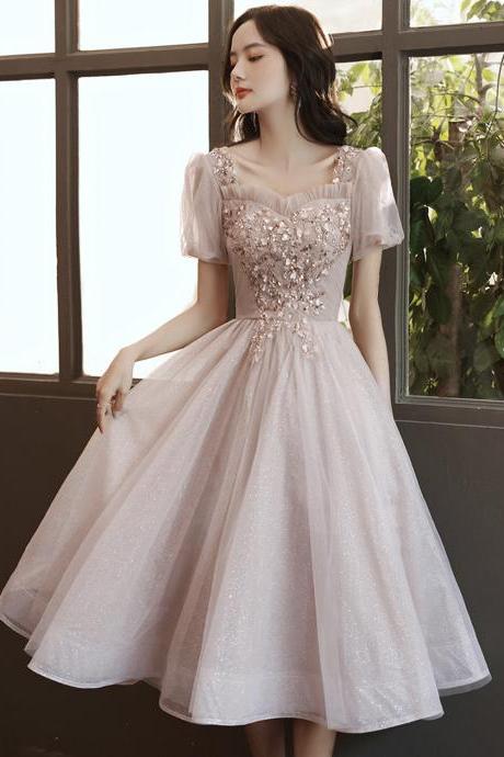 Cute Tulle Short A Line Prom Dress Homecoming Dress