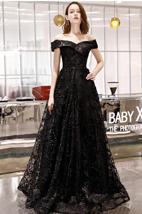 Elegant Tulle Long A Line Prom Dress Evening Gown