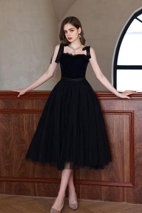 Black tulle short prom dress homecoming dress