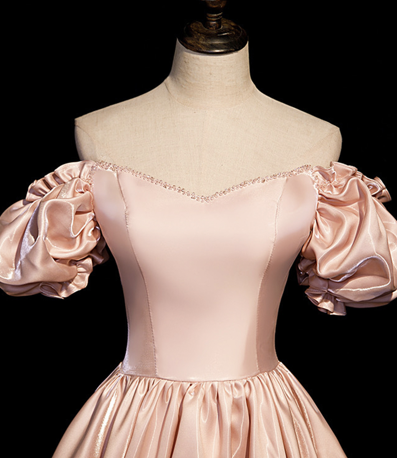 Elegant Pink Satin Long Prom Dress Party Dress cc1994 main image 1